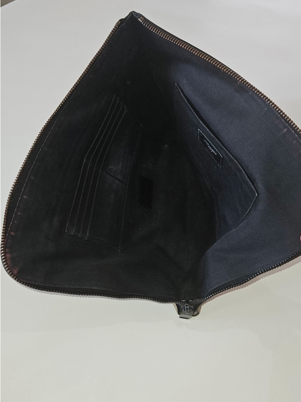 Saint Laurent Camo Star Zip Pouch in Olive and Black - Picture 10 of 15